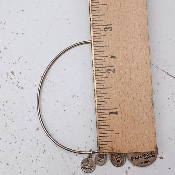 Alex and Ani 20173 Silver Tone NFL Eagles Charm Bangle Bracelet Adjustable - Picture 7 of 8